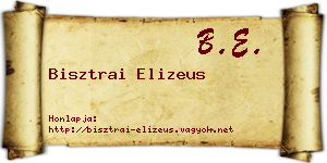 Bisztrai Elizeus névjegykártya